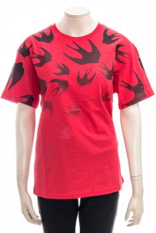 MCQ ALEXANDER MCQUEEN T-Shirt BOYFRIEND T-SHIRT 2 FADING SWALLOW Gr. L