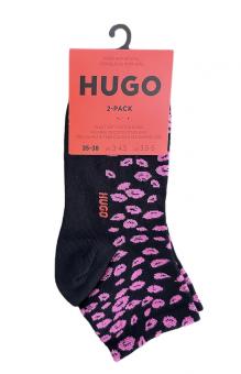 HUGO Socken im Doppelpack 2P ALLOVER LIPS 35-38