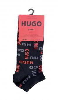 HUGO Socken im Doppelpack 2P AS LOGO ALLOVER 35-38