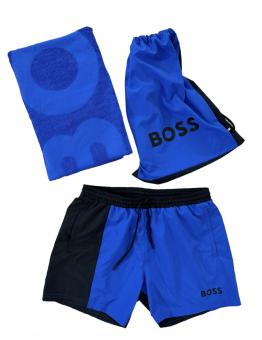 BOSS HBB Badeshort´s Set mit Handtuch und Beutel 